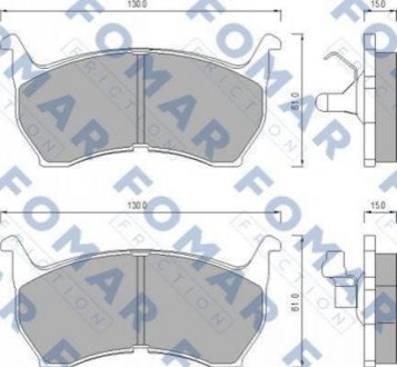 Купить Колодки тормозные дисковые Mazda 626 FOMAR fo 438781 (фото1) подбор по VIN коду, цена 574 грн.