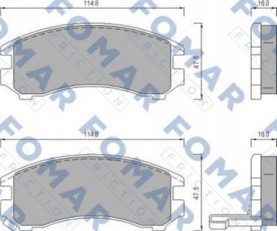 Колодки гальмівні дискові Nissan Sunny, Suzuki Swift FOMAR fo 443681