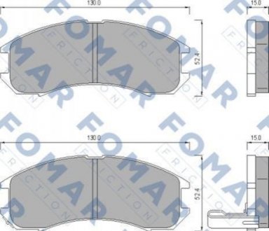 Колодки гальмівні дискові Mazda 626, 929 FOMAR fo 445081