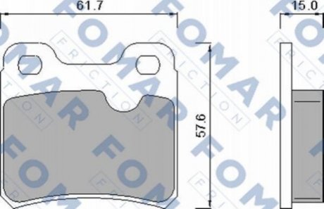 Колодки тормозные дисковые Opel Omega, Volvo 850, V70, SAAB 9-5, Volvo C70 FOMAR fo 445981