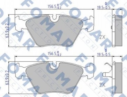 Колодки гальмівні дискові BMW E46 FOMAR fo 449481