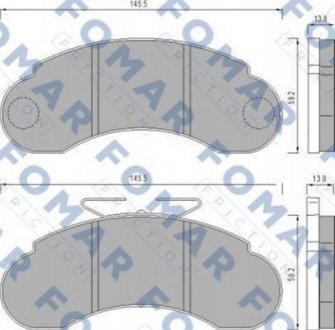 Колодки тормозные дисковые Mercedes G-Class FOMAR fo 458581