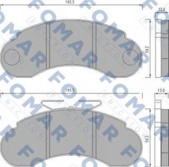 Колодки гальмівні дискові FOMAR fo 458581