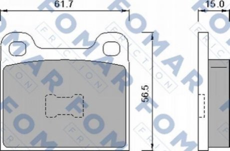 Колодки тормозные дисковые Audi 80, Volkswagen Polo, Golf, Jetta, Passat, Scirocco FOMAR fo 460888