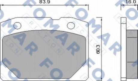 Колодки гальмівні дискові FOMAR fo 465686