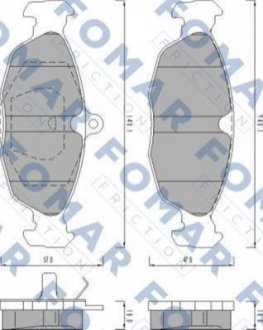 Колодки тормозные дисковые FOMAR fo 470081