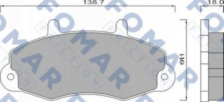 Колодки гальмівні дискові FOMAR fo 483781