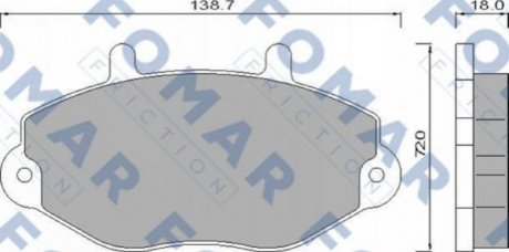 Купить Колодки тормозные дисковые Ford Transit FOMAR fo 486481 (фото1) подбор по VIN коду, цена 933 грн.