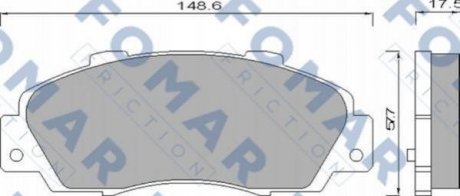 Купить Колодки тормозные дисковые Honda Legend, Prelude, Accord, Shuttle, Civic, CR-V, HR-V FOMAR fo 488181 (фото1) подбор по VIN коду, цена 869 грн.