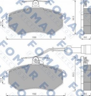 Колодки тормозные дисковые FOMAR fo 488681