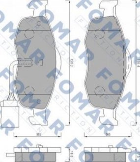 Купить Колодки тормозные дисковые Ford Scorpio, Mondeo FOMAR fo 493081 (фото1) подбор по VIN коду, цена 920 грн.