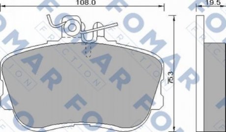 Купить Колодки тормозные дисковые Mercedes W202, S202 FOMAR fo 493781 (фото1) подбор по VIN коду, цена 889 грн.