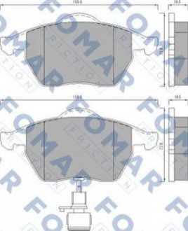 Колодки тормозные дисковые Volkswagen Transporter, Sharan FOMAR fo 495781