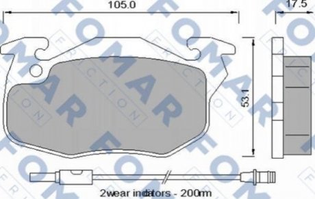 Колодки гальмівні дискові Peugeot 306 FOMAR fo 529481