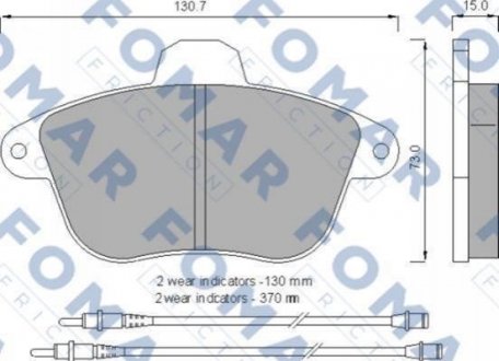 Колодки тормозные дисковые Peugeot 605 FOMAR fo 557281 (фото1)