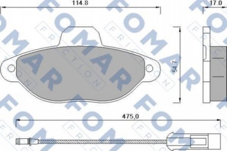 Колодки гальмівні дискові Fiat Punto FOMAR fo 582881
