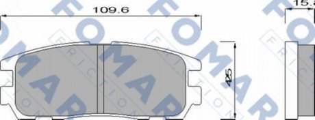 Колодки тормозные дисковые Opel Frontera FOMAR fo 621481