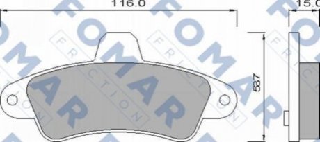 Купить Колодки тормозные дисковые Ford Mondeo FOMAR fo 625081 (фото1) подбор по VIN коду, цена 523 грн.