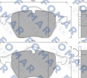 Колодки гальмівні дискові Volvo V70, C70, XC70 FOMAR fo 625181