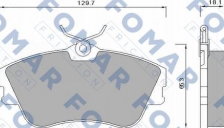 Колодки гальмівні дискові Volkswagen Transporter FOMAR fo 625381