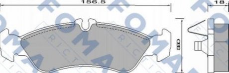 Колодки тормозные дисковые FOMAR fo 627781