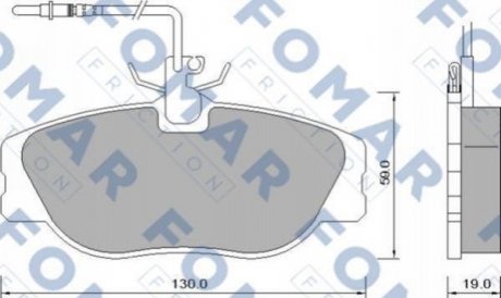 Купить Колодки тормозные дисковые Peugeot 806, Citroen Jumpy, Peugeot Expert, Fiat Scudo FOMAR fo 629081 (фото1) подбор по VIN коду, цена 1064 грн.