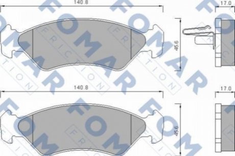 Колодки гальмівні дискові FOMAR fo 633481