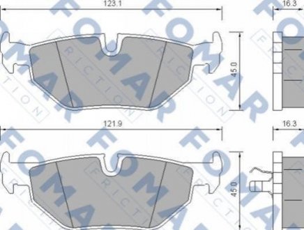 Купить Колодки тормозные дисковые BMW E39 FOMAR fo 637181 (фото1) подбор по VIN коду, цена 682 грн.