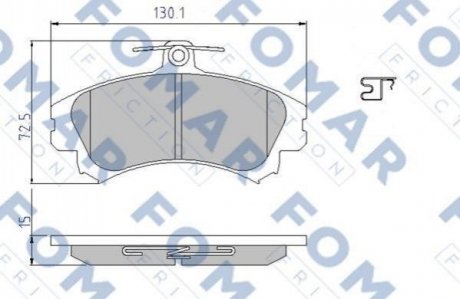 Купити Колодки гальмівні дискові Mitsubishi Carisma, Volvo S40, V40, Mitsubishi Space Star, Smart Forfour, Mitsubishi Colt FOMAR fo 638081 (фото1) підбір по VIN коду, ціна 745 грн.