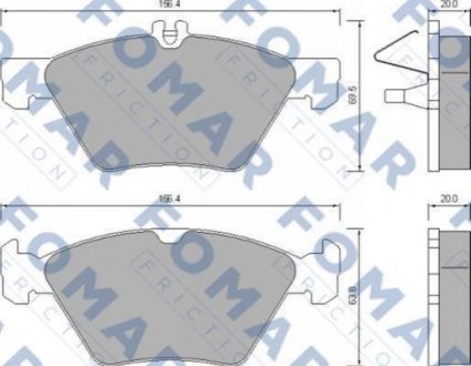 Колодки тормозные дисковые FOMAR fo 639081