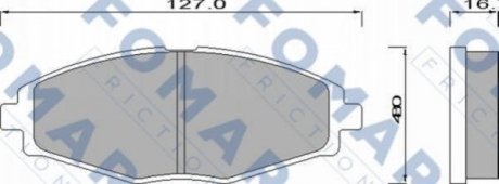 Купить Колодки тормозные дисковые Daewoo Lanos, Matiz, Chery QQ FOMAR fo 642281 (фото1) подбор по VIN коду, цена 540 грн.