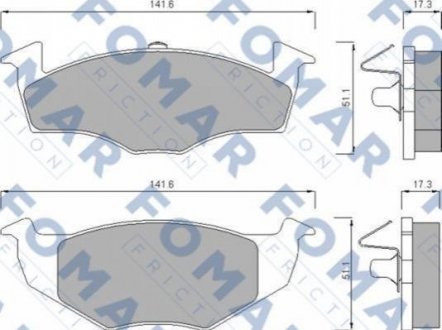 Колодки тормозные дисковые FOMAR fo 643081