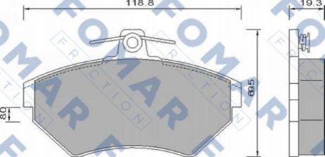 Колодки гальмівні дискові Audi A4, Volkswagen Passat FOMAR fo 647681