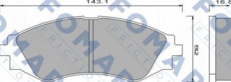 Купить Колодки тормозные дисковые Daewoo Nubira, Leganza, Chevrolet Lacetti, Tacuma FOMAR fo 649781 (фото1) подбор по VIN коду, цена 643 грн.