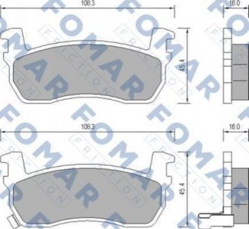 Купити Колодки гальмівні дискові Nissan Micra FOMAR fo 656081 (фото1) підбір по VIN коду, ціна 568 грн.
