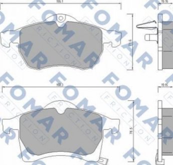 Купить Колодки тормозные дисковые Opel Astra, Zafira, Meriva FOMAR fo 666681 (фото1) подбор по VIN коду, цена 918 грн.