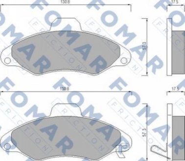 Колодки гальмівні дискові FOMAR fo 666981