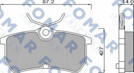 Купить Колодки тормозные дисковые Ford Focus, Fiesta FOMAR fo 668781 (фото1) подбор по VIN коду, цена 604 грн.