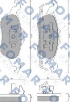 Купить Колодки тормозные дисковые Ford Focus FOMAR fo 668881 (фото1) подбор по VIN коду, цена 962 грн.