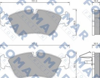 Купить Колодки тормозные дисковые BMW E36, E46 FOMAR fo 672581 (фото1) подбор по VIN коду, цена 846 грн.