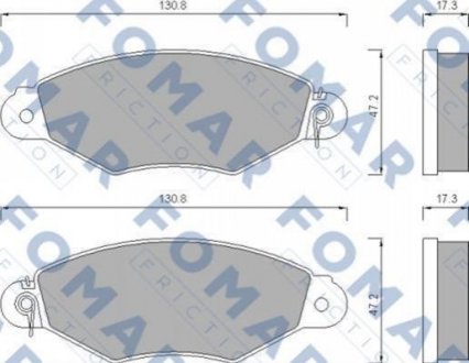 Колодки гальмівні дискові FOMAR fo 673281