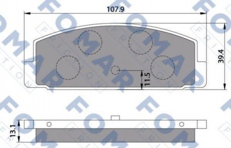 Купити Колодки гальмівні дискові Mazda 323, 626, 6 FOMAR fo 680181 (фото1) підбір по VIN коду, ціна 546 грн.