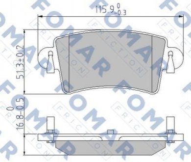 Купить Колодки тормозные дисковые Renault Master, Opel Movano FOMAR fo 684281 (фото1) подбор по VIN коду, цена 762 грн.