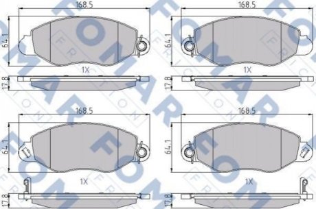 Купить Колодки тормозные дисковые Ford Transit FOMAR fo 684781 (фото1) подбор по VIN коду, цена 1143 грн.