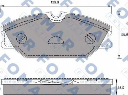 Купити Колодки гальмівні дискові Renault Laguna, Megane, Safrane, Scenic, Clio FOMAR fo 688981 (фото1) підбір по VIN коду, ціна 968 грн.