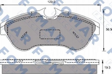 Купити Колодки гальмівні дискові Citroen C3, C2 FOMAR fo 693681 (фото1) підбір по VIN коду, ціна 823 грн.