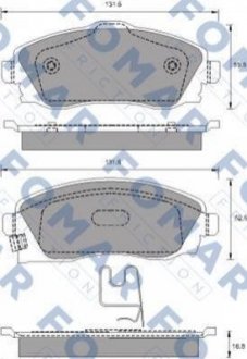 Купить Колодки тормозные дисковые Opel Meriva, Corsa, Combo FOMAR fo 783481 (фото1) подбор по VIN коду, цена 860 грн.