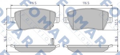 Купить Колодки тормозные дисковые (комплект 4 шт.)) Suzuki Swift FOMAR fo 839181 (фото1) подбор по VIN коду, цена 732 грн.