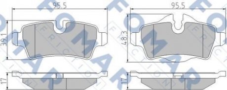 Купити Колодки гальмівні дискові Mini Cooper, Clubman FOMAR fo 845081 (фото1) підбір по VIN коду, ціна 638 грн.