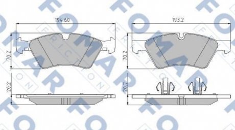 Колодки гальмівні дискові FOMAR fo 858781